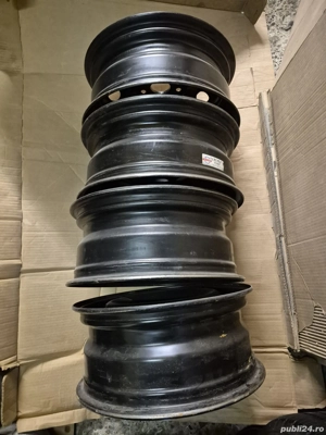 Set jante otel, OEM Audi, marime 16”, 1K0 601 027 A, ET50, 6 1/2 Jx16H2, + capace OEM, stare f. buna