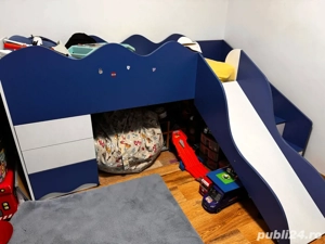 Pat copii cu topogan