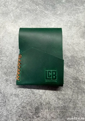 Portcard handmade din piele naturala