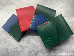 Portcard handmade din piele naturala