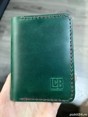 Portofel handmade din piele naturala