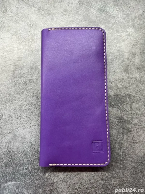 Portofel dama handmade din piele naturala - imagine 2