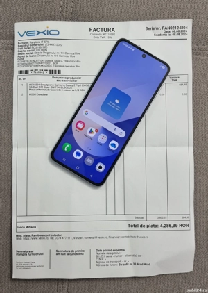 Samsung Galaxy Z Flip 6 Silver sau Blue, 256 GB, ca nou, Garantie