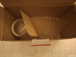 Set de sticlă: bol + pahar,ideal pentru bucătarie sau evenimente