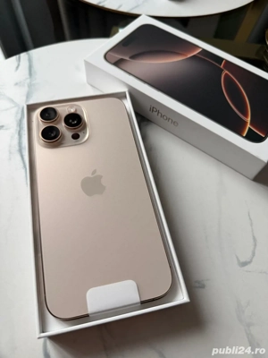 Vand Iphone 16 ProMax 256gb Desert Titanium baterie 100%