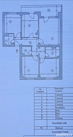 Apartament 4 camere dec 85 mp Primarie Casa Cultura Rate Proprietar