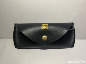 Toc pentru ochelari handmade din piele naturala - imagine 4