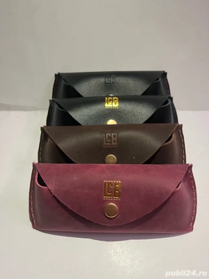 Toc pentru ochelari handmade din piele naturala