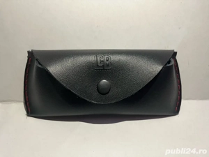 Toc pentru ochelari handmade din piele naturala - imagine 2