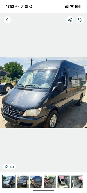Mercede sprinter 5+1 locuri si marfa, impecabil, recondiționat total, acte valabile, înmatriculat 