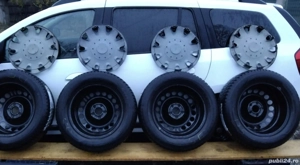 Roti iarna Opel Astra J Benzina 215 60 R16 + capace + jante + anvelope - imagine 4