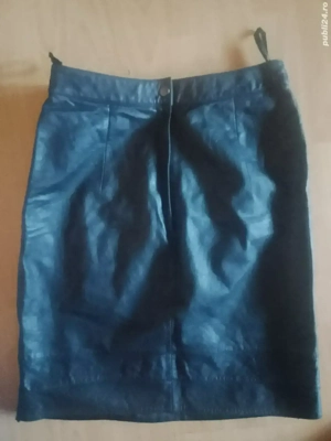 Fustă mini din piele  - imagine 3