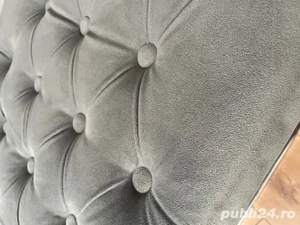 fotoliu taburet tapitat de catifea Mobexpert