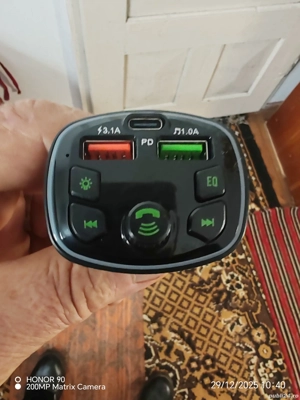 Bluetooth auto cu usb, încărcător rapid,cu potențiometru , set frecv