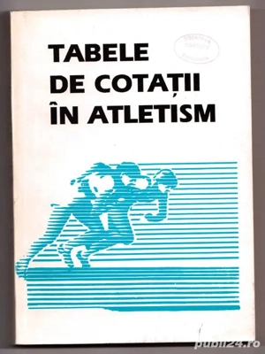 tabele de cotatii in atletism pentru probele masculine 1994 286 pagini  stare buna pret 50 de lei
