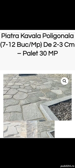 Vând piatra poligonala 2-3 cm 30m per palet.