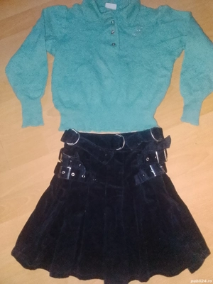 Fustă groasă reglabilă si bluză călduroasă