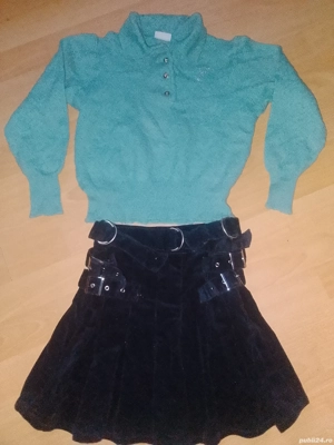 Fustă groasă reglabilă si bluză călduroasă - imagine 4