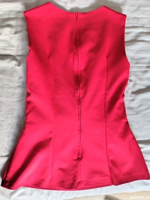 ORSAY Bluza fara maneci Beautiful sturdy red blouse Size 38 - imagine 4