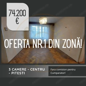 Apartament 3 camere la cativa pasi de centru Pitesti