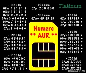 Numere Gold Aur Vip Numar Promovare Lux Top