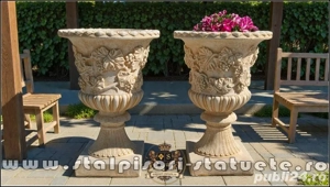 Vaze, ghivece, glastre, vase flori, din beton. - imagine 2