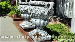 Vaze, ghivece, glastre, vase flori, din beton. - imagine 3