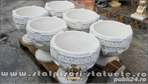 Vază ornament versace, alb marmorat, model V8. - imagine 3