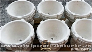 Vază ornament versace, alb marmorat, model V8. - imagine 5