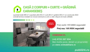 Comision 0 - Casa renovata cu 2 corpuri si gradina in Caransebes