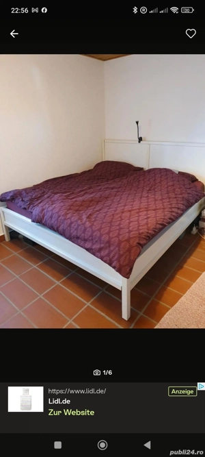 Pat dublu 180x200cm cu tot cu saltele