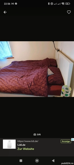 Pat dublu 180x200cm cu tot cu saltele - imagine 3