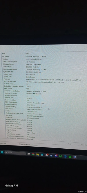 Vand Pc ryzen 7 7800x3d 1 t ssd 32 ram 1 t hdd 