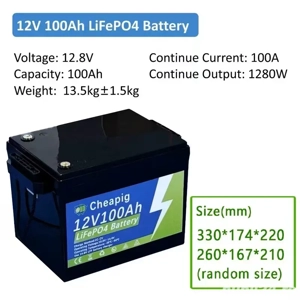 Acumulator Li-ion LifePo4 12.8V, 100Ah cu BMS