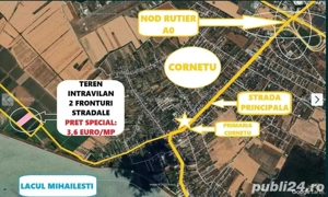 Cornetu 1826 mp, aproape de București și Lacul Mihăilești -3,6 euro mp