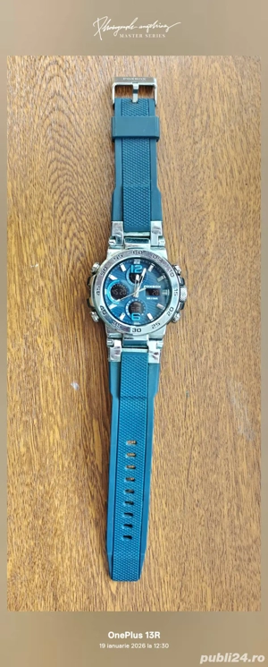 Ceas barbatesc FOXBOX Sport Analog Digital Quartz Silicon Otel