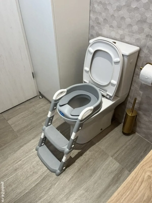 Scaun toaleta copii, scara usor de urcat si reglabila