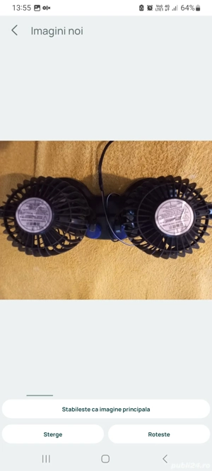 Ventilator auto dublu+pistol apa cu2 baterii+aeroterma 220v - imagine 5