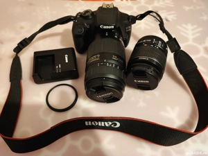 Dslr Canon 1200D + tamron 70-300 + Canon 18-55 încărcător filtru uv