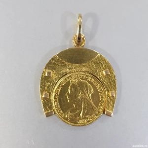 medalion unicat, 18k- 22k,cu regina victoria