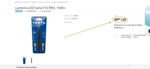 Lanterne LED, Promelek  500lm,Varta 150lm, Well 3W 220lm,(Super Ofertă). - imagine 4