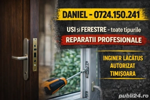 Reparatii Reglaje Usi Ferestre Termopan Lacatus Timisoara - imagine 2