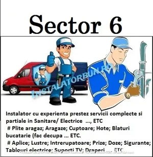 Instalator montaj: Cabina dus, Calorifer, Vas Wc, Lavoar, Robineti ...