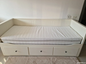Divan IKEA HEMNES lemn masiv + 2 saltele, 3 sertare   1100 lei