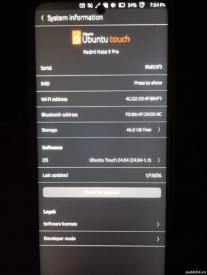 Xiaomi Redmi note 9 pro cu Ubuntu touch linux - imagine 4