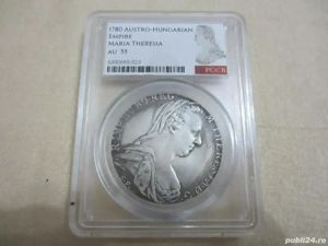 Moneda argint 1 Thaler - Maria Theresia 1780 in caseta catalogata AU55- colectie