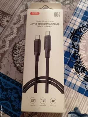 Vând cablu de date NOU, sigilat XO Type - C to Type - C