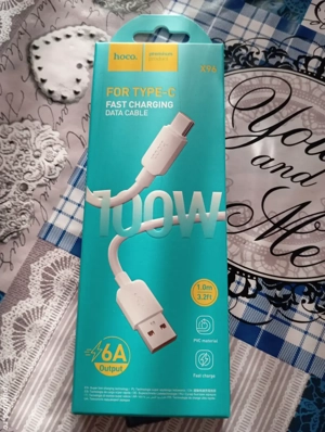 Vând Cablu Încărcare NOU, sigilat Type - C 100 W   6A