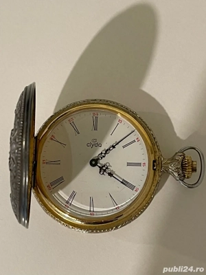 Ceas de colectie Clyda France vintage suflat cu aur - foarte rar