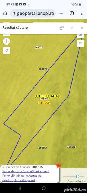 Vand teren extravilan arabil, plan drept, Radna, jud Arad   - imagine 2